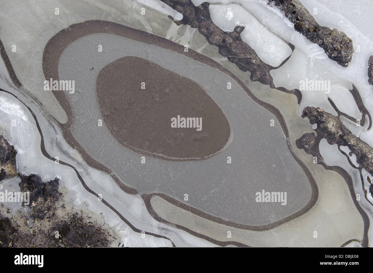 Ice patterns, Natura, Lower Saxony, Germany, Europe Stock Photo