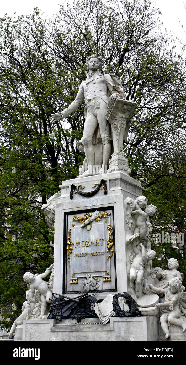 Statue Monument of Mozart in Vienna Austria Stock Photo - Alamy