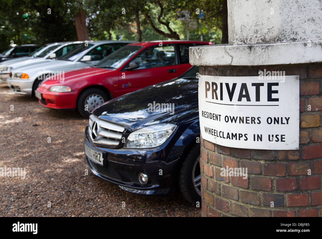 Private Parking Sign warning in Lambeth , London UK Stock Photo Alamy