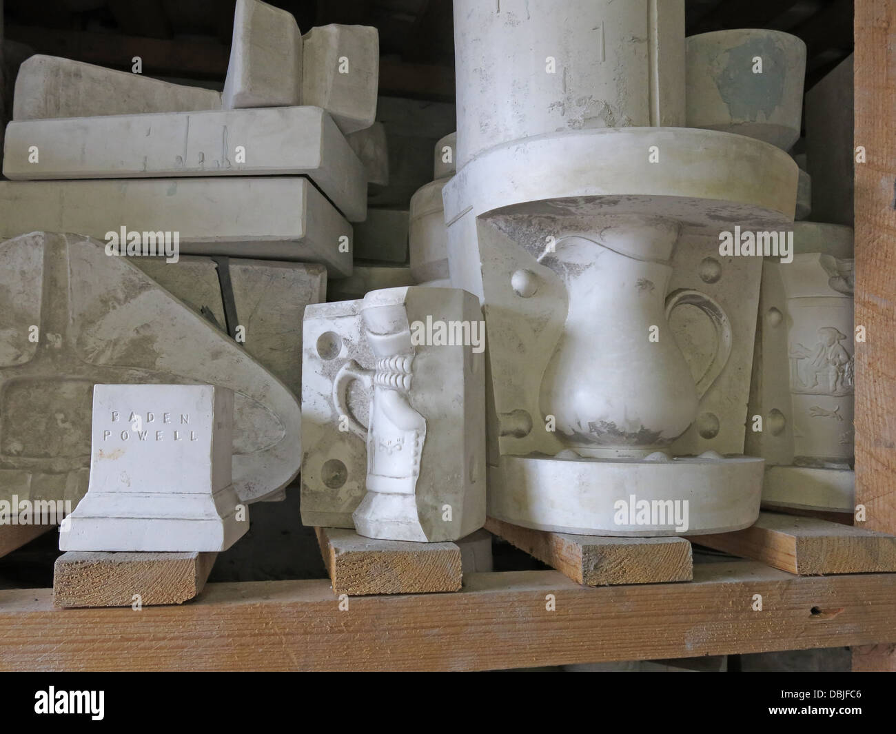 Old jug mould from Longton Stoke-On-Trent Great Britain showing potteries heritage at the Gladstone Pottery Museum Stock Photo