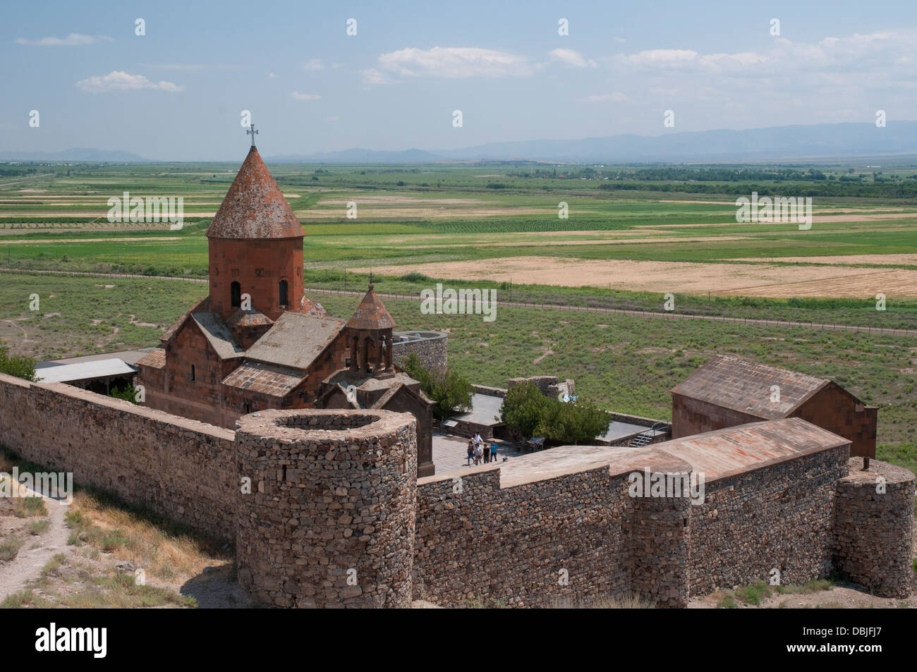 Khor Virap Monastery south of Yerevan, Armenia, within sight of Mt Ararat and the Turkish border. Stock Photo