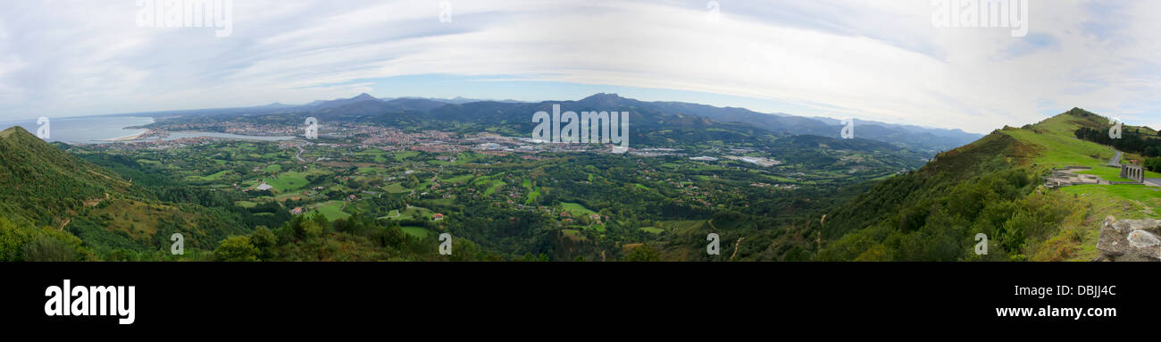 Landscape of the Basque Coast from Mount Jaizkibel in Guipuzcoa, Spain Stock Photo