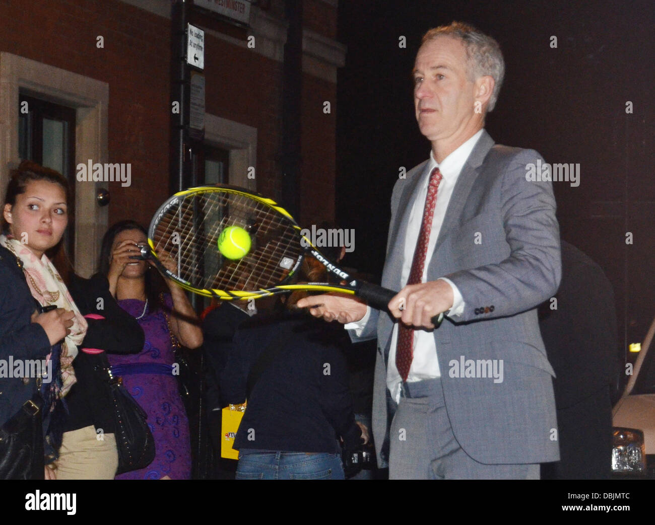John McEnroe The Slazenger Party held at The House of St Barnabas - Departures London, England - 23.06.11 Stock Photo