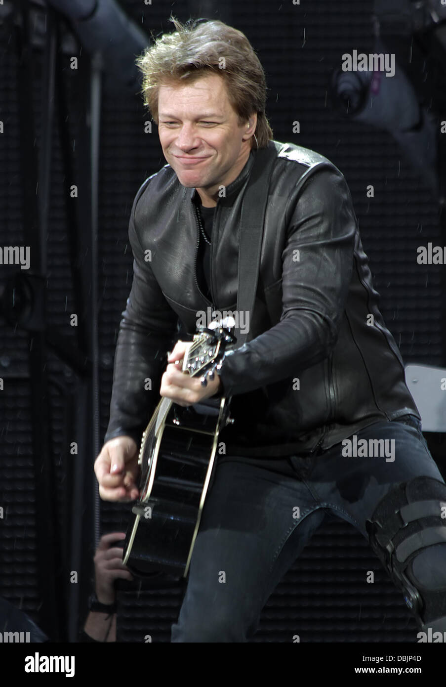 Jon Bon Jovi Bon Jovi performing at Manchester Cricket Ground Old ...