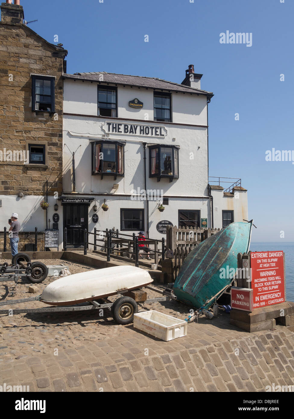The Bay Hotel Robin Hoods Bay Yorkshire UK Stock Photo Alamy