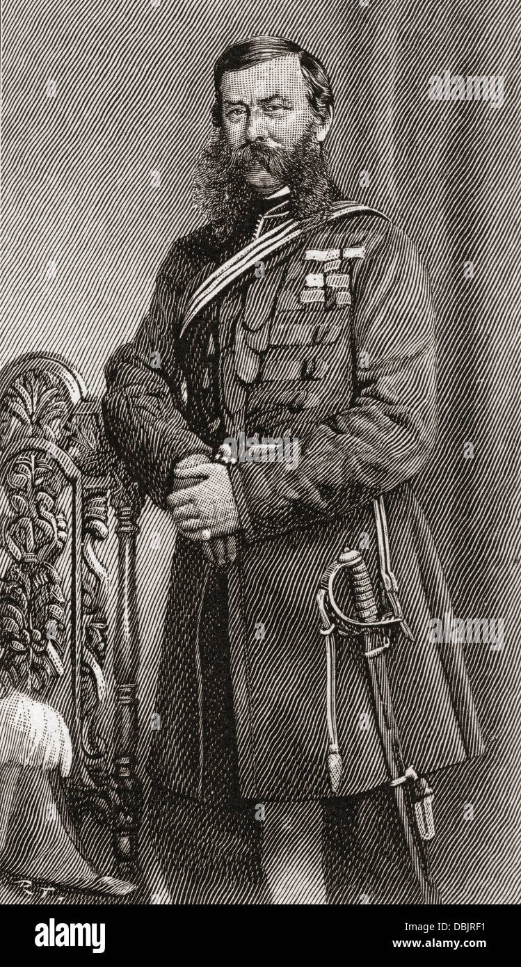 Field Marshal Sir John Linthorn Arabin Simmons, 1821 –1903. British soldier. Stock Photo