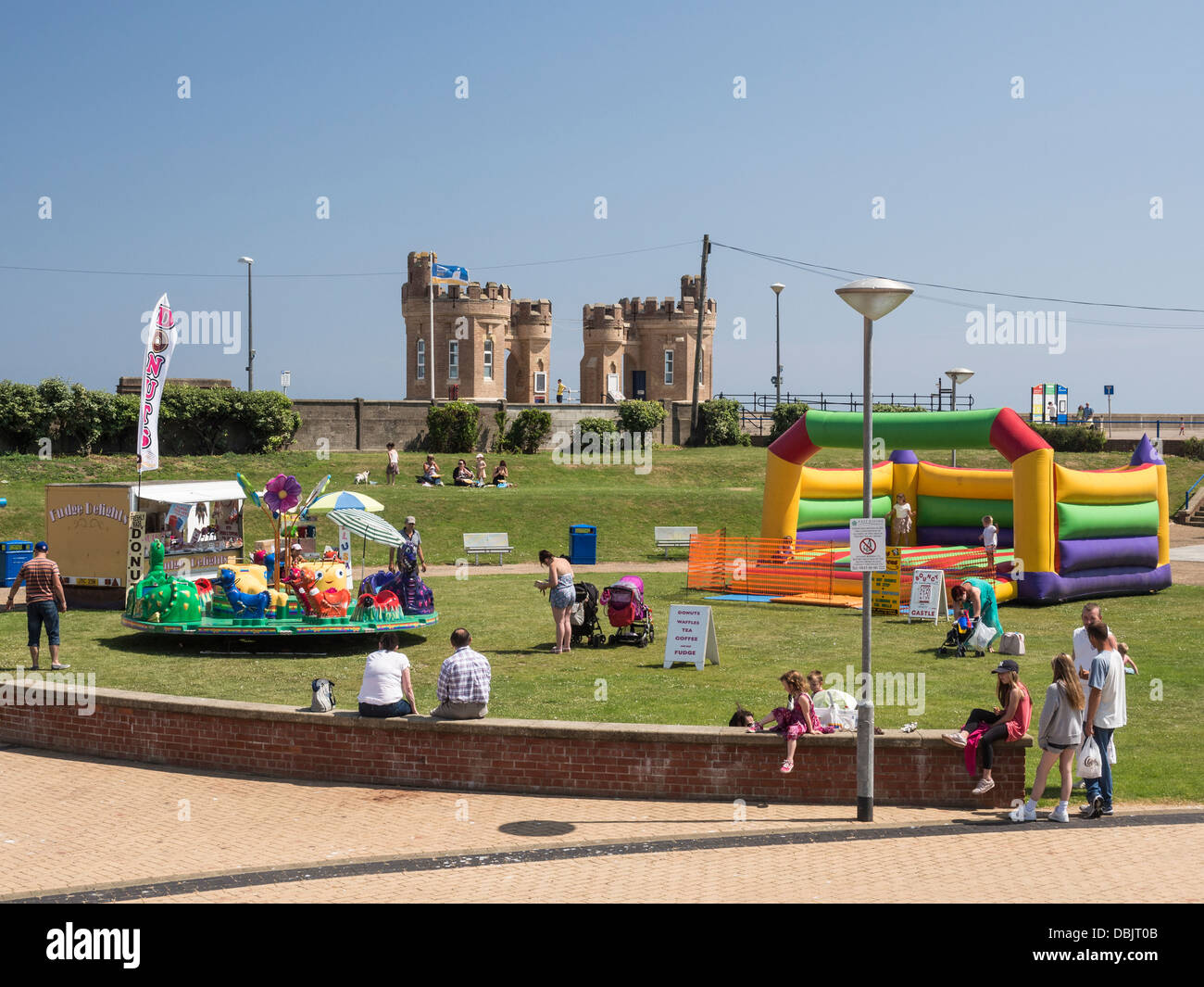 Valley Gardens and Pier Towers at Withernsea East Yorkshire UK Stock Photo Alamy