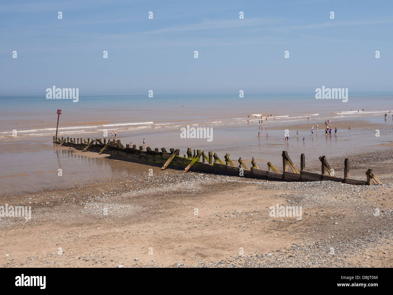 Beach and timber groyne at Withernsea East Yorkshire UK Stock Photo Alamy