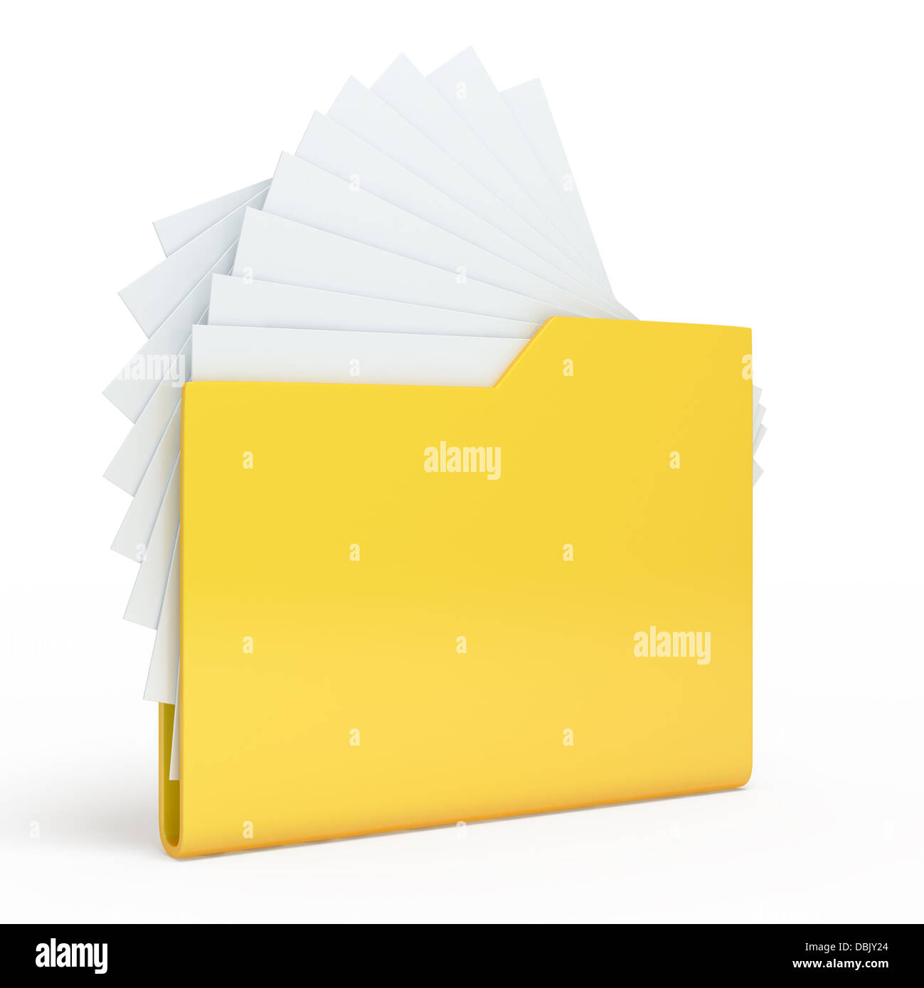 Yellow folder. Isolated on white background Stock Photo Alamy