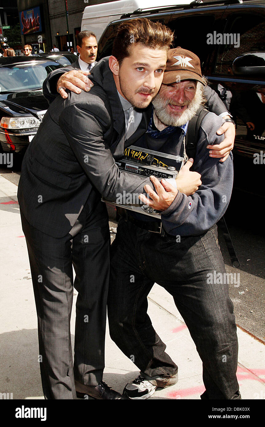 Shia Labeouf And Radio Man The Late Show With David Letterman At The Ed Sullivan Theater Arrivals New York City Usa 27 06 11 Stock Photo Alamy