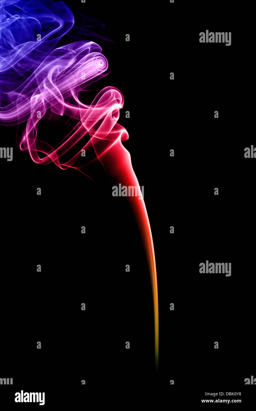 Colour smoke creating interesting shapes & patterns Stock Photo Alamy