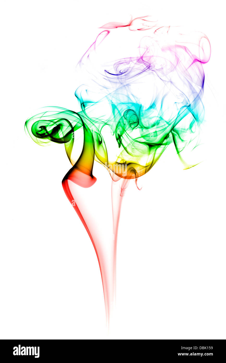 Colour smoke creating interesting shapes & patterns Stock Photo Alamy