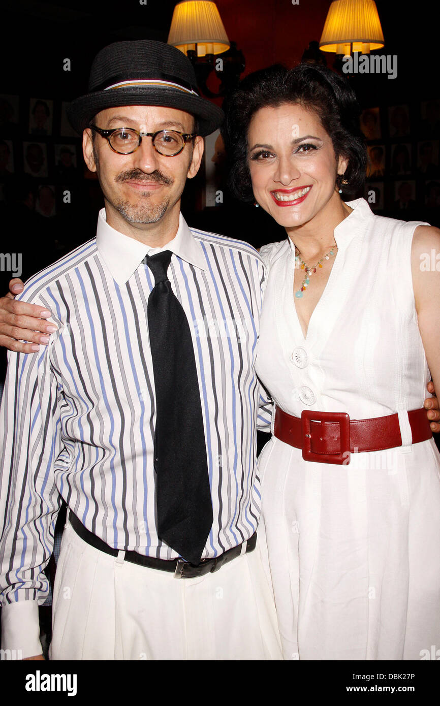 Will Pomerantz and Saundra Santiago Opening night after party for the Off-Broadway production of 'Manipulation'  held at Sardi's restaurant.  New York City, USA - 28.06.11 Stock Photo