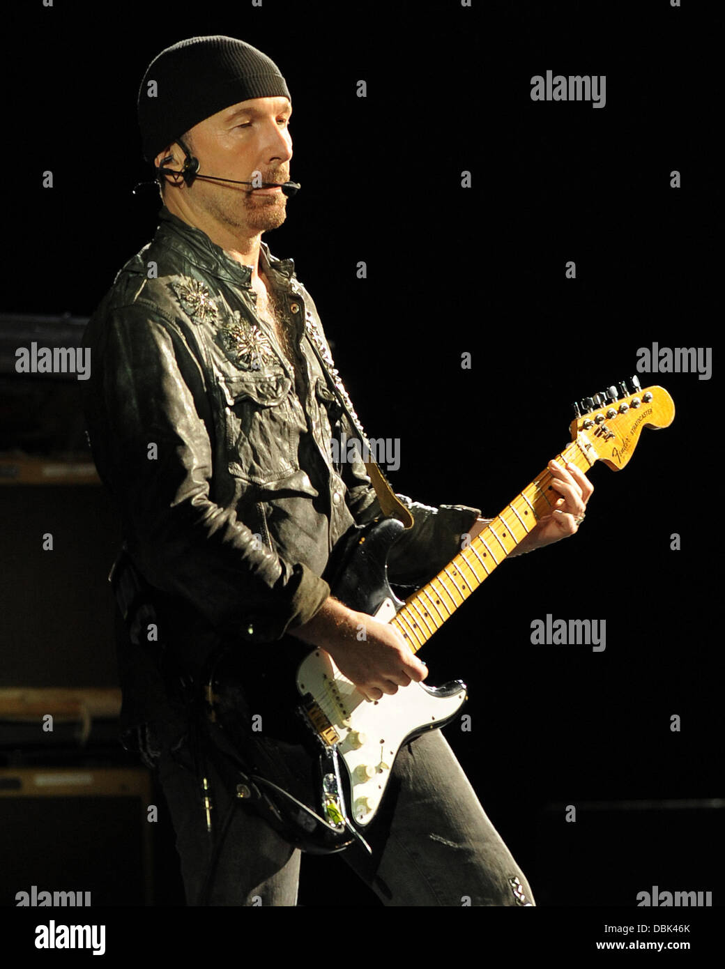 The Edge Of U2 Performing During The U2 360 Degree World Tour At Sun