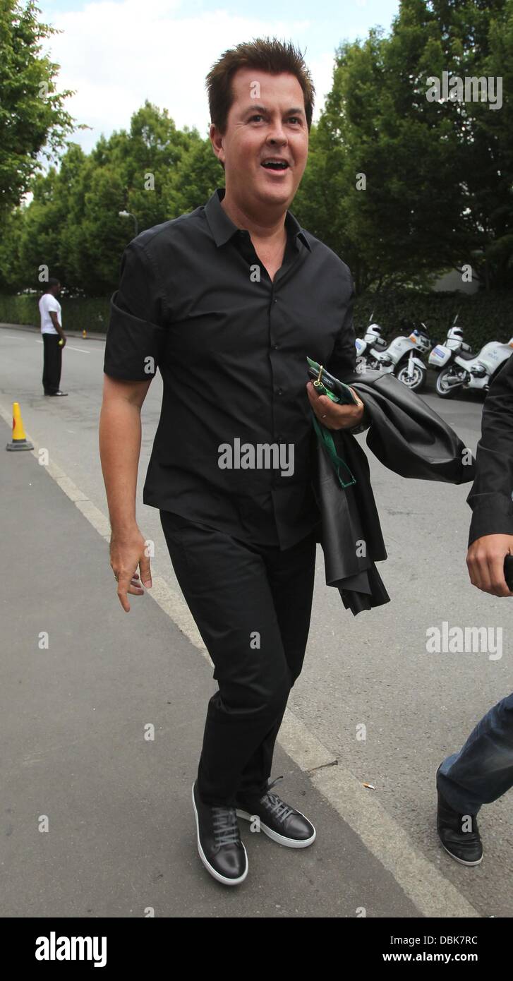 Simon Fuller Celebrities arriving at the Wimbledon Tennis Championships