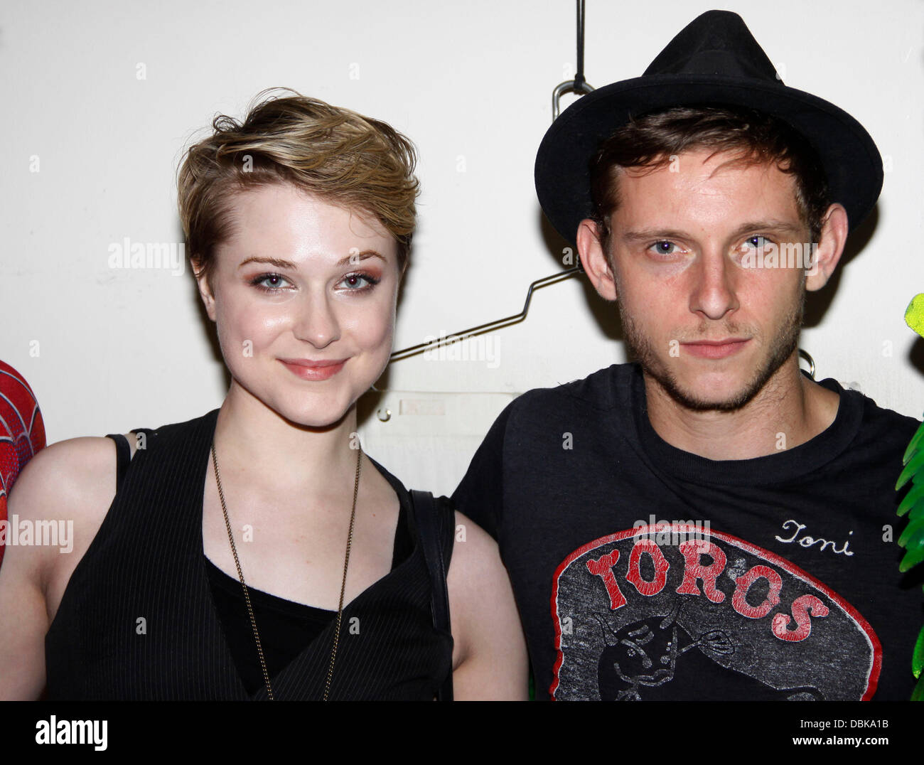 Evan Rachel Wood and Jamie Bell Backstage at the Broadway musical  production of 'Spider-Man Turn Off The Dark' at the Foxwoods Theatre New  York City, USA - 02.07.11 Stock Photo - Alamy