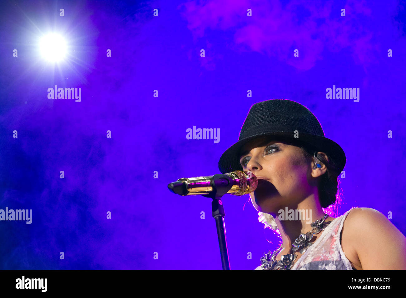 Nelly Furtado performing live at 2nd day of Festival Delta Tejo in Alto da Ajuda Monsanto, Portugal - 02.07.11 Stock Photo