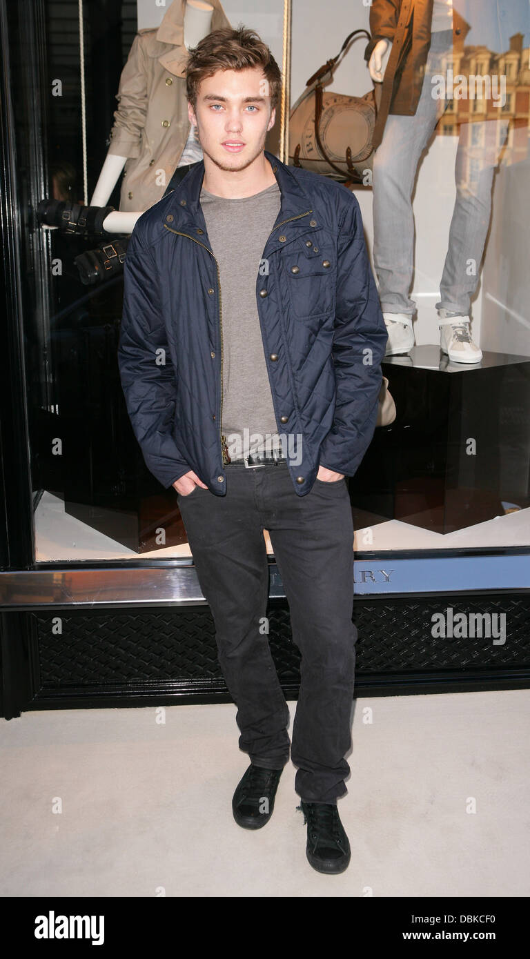 Douglas Booth attending the Burberry Brit store opening party in Covent  Garden London, England - 12.05.11 Stock Photo - Alamy