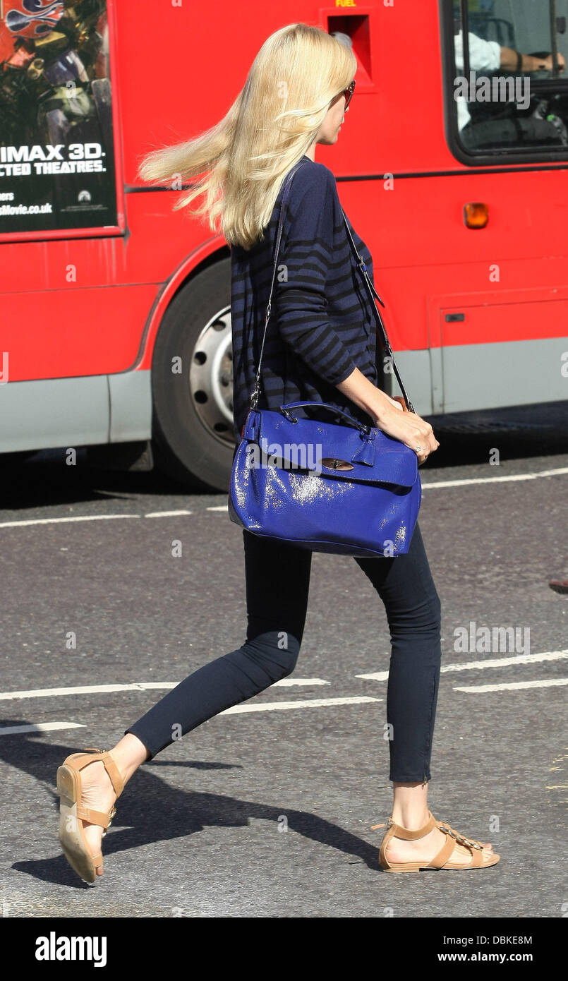 Claudia Schiffer walking in London after dropping her children off at  school London, England - 05.07.11 Stock Photo - Alamy