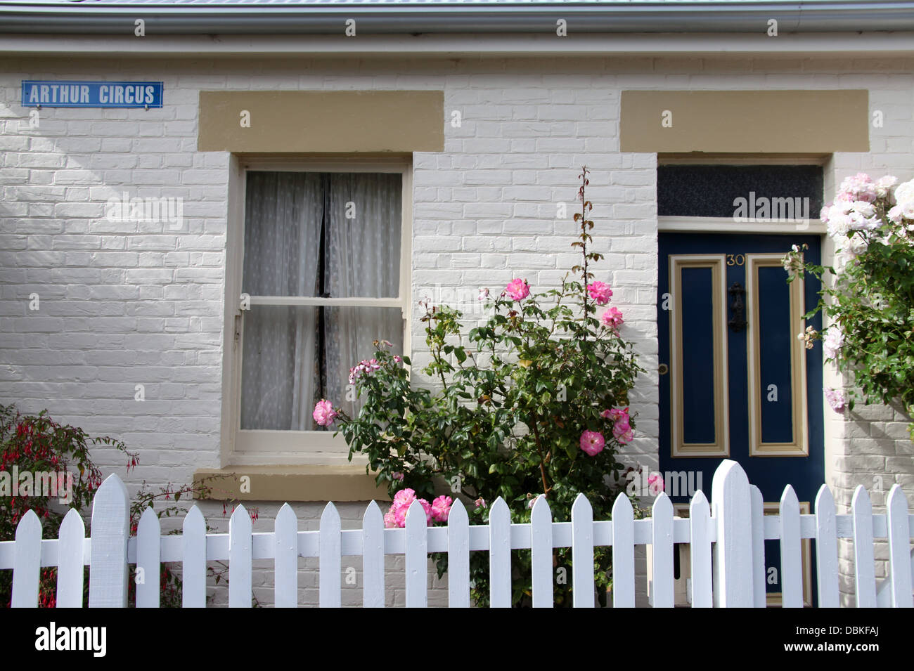 Prestigious Home at Arthur Circus in Battery Point Stock Photo Alamy