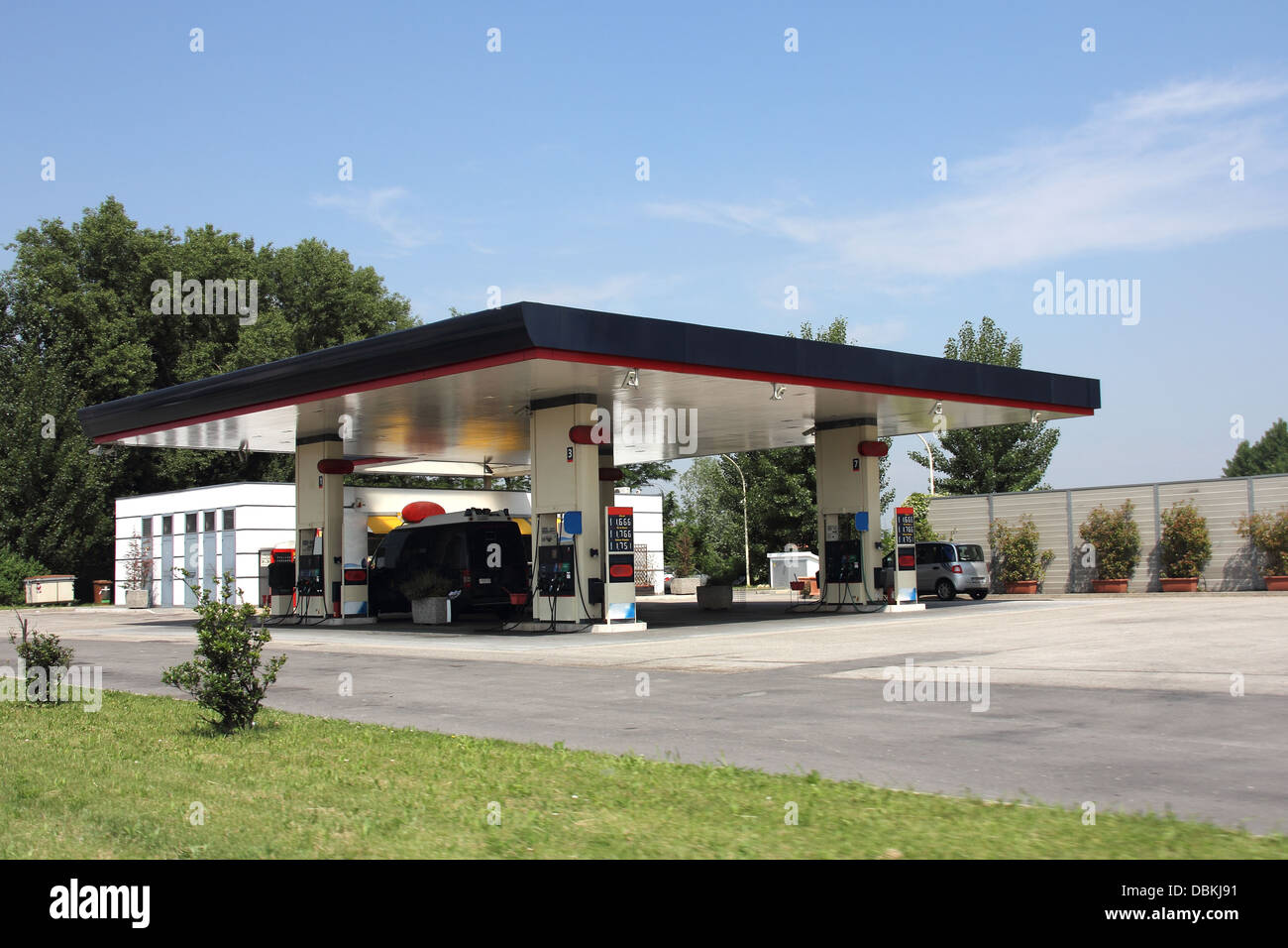 Gas station, cafe and rest area Stock Photo