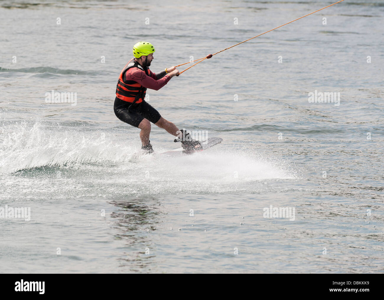 Wakeboarding at the Festival Leisure Wakeboard Park in Basildon Stock Photo Alamy