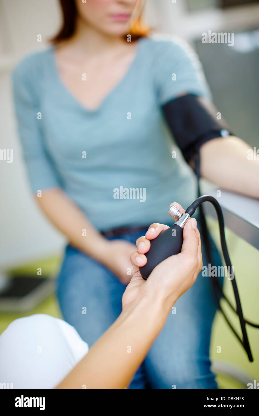 Blood Pressure Testing Stock Photo Alamy
