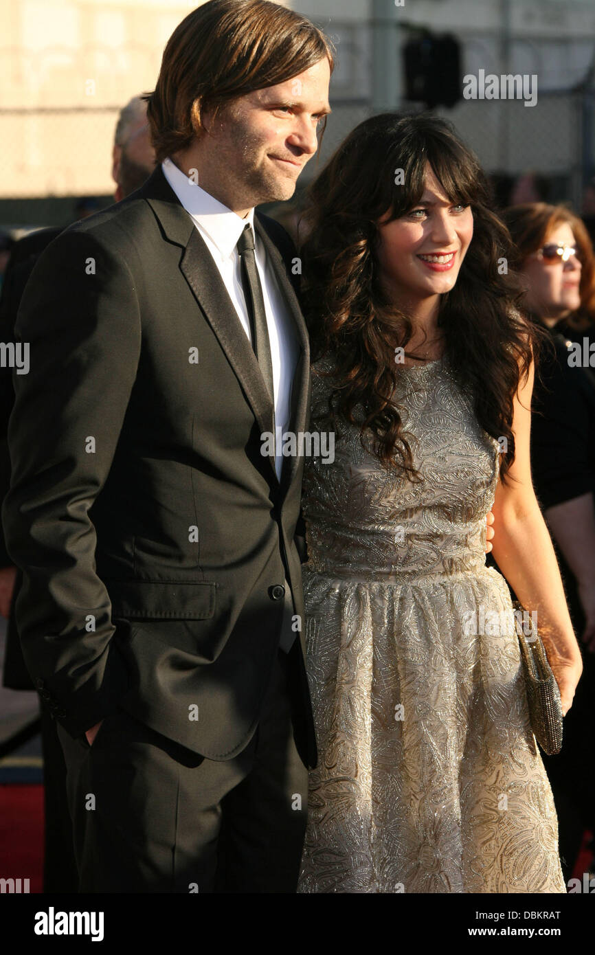 Ben Gibbard and Zooey Deschanel The Duke And Duchess Of Cambridge at the BAFTA Brits To Watch Gala held at the Belasco Theatre Los Angeles, California - 09.07.11 Stock Photo