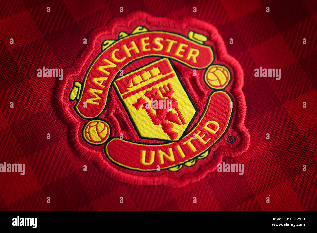 Manchester United Football Club Crest Stock Photo