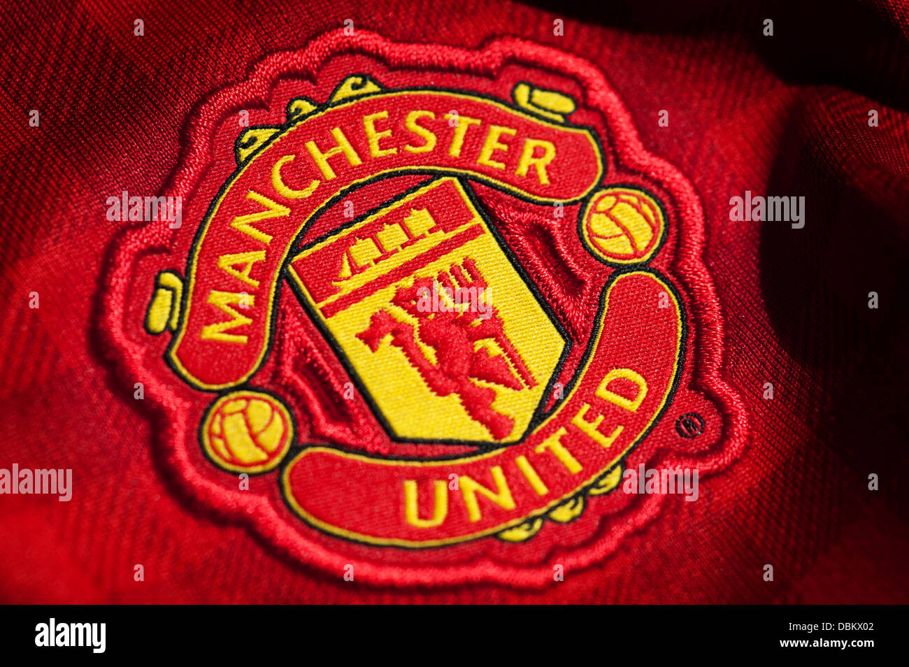 Manchester United Football Club Crest Stock Photo