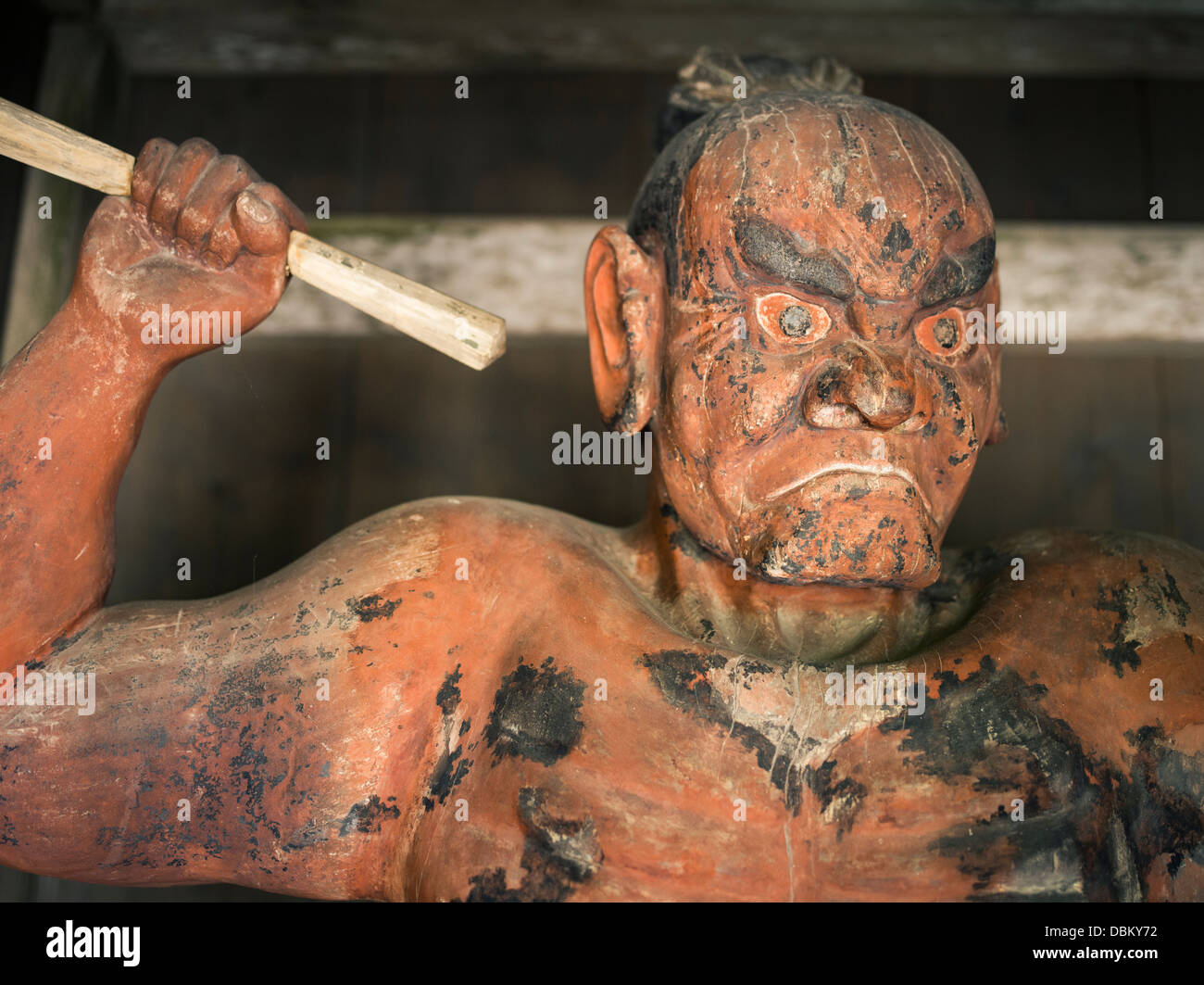 Nio Guardians, Tourinji Temple, Ishigaki Island, Okinawa, Japan Stock