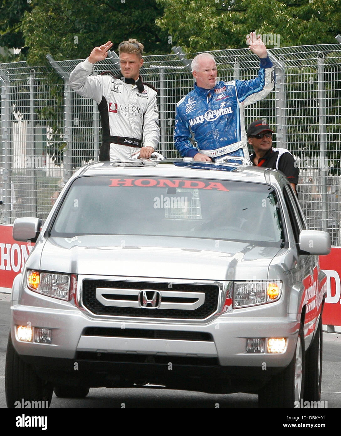 James Jakes and Paul Tracy  Honda Indy Toronto  Canada - Toronto - 10.07.11 Stock Photo