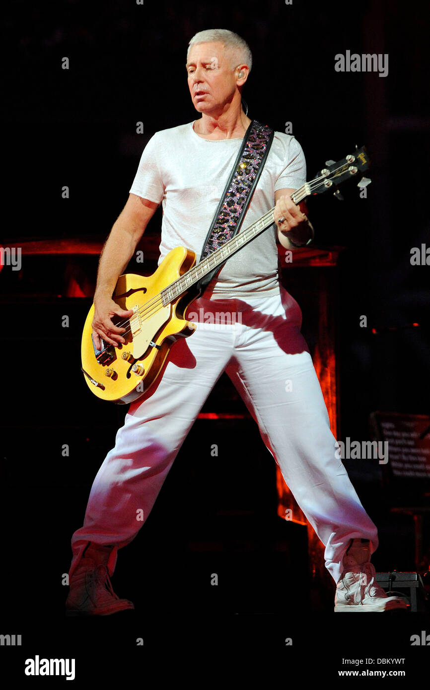 Adam Clayton  performs on stage during the 'U2 360 Tour' at the Rogers Centre.  Toronto, Canada - 11.7.11 Stock Photo