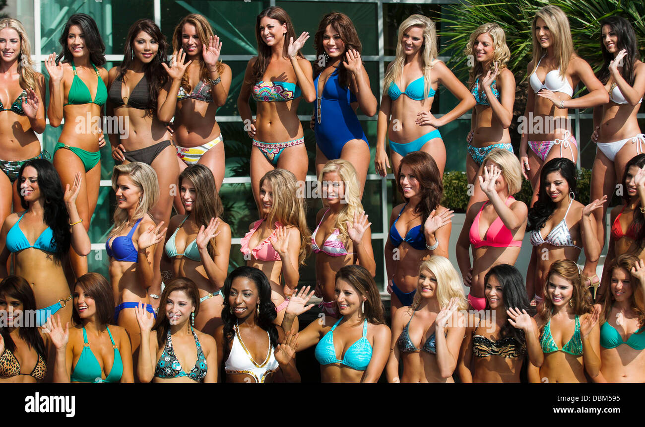 Miss Florida USA 2012 Pageant contestants at the Westin Diplomat Resort in Hollywood for the 'Official Press Photo Day'  Hollywood, USA - 14.07.11 Stock Photo
