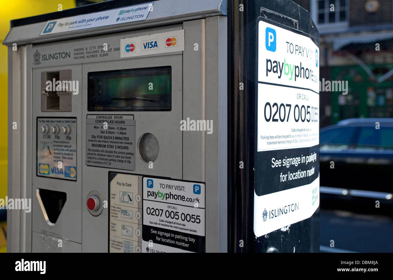 Parking tickets machine, Islington, London Stock Photo Alamy