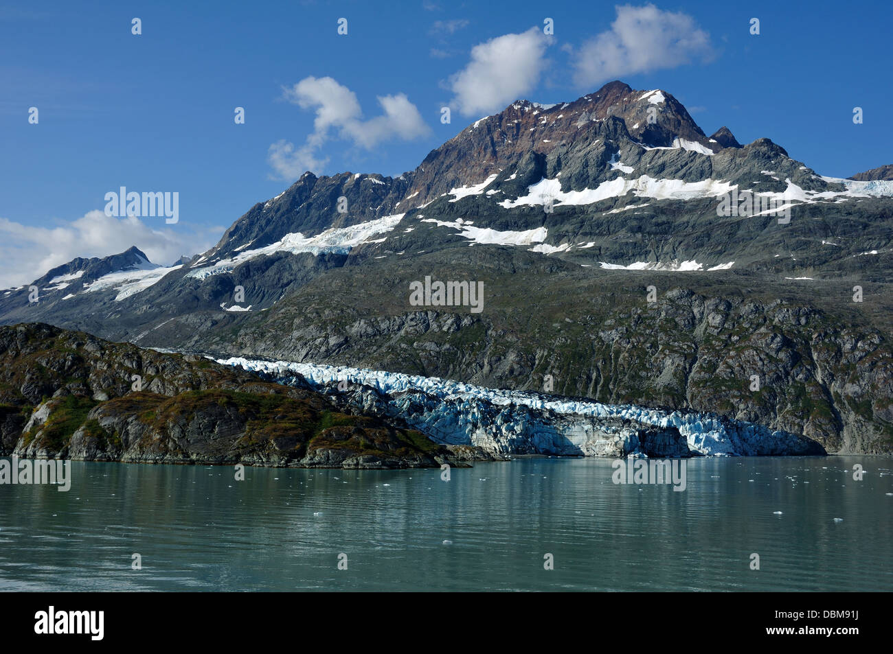 Tidewater Lamplugh Glacier, Glacier Bay National Park, Alaska Stock Photo