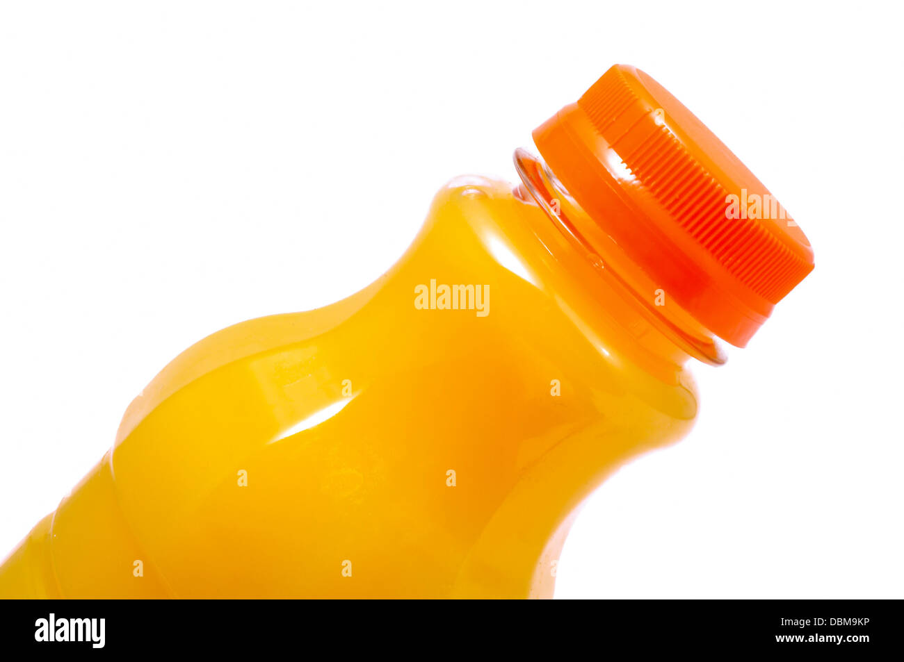 Orange Juice in a Bottle Stock Photo