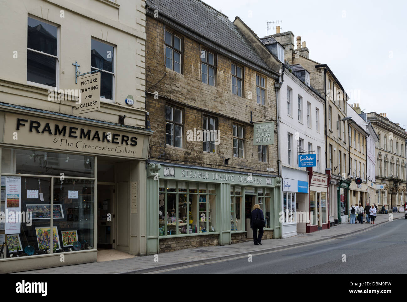 Shops on Market Place in Cirencester Stock Photo Alamy
