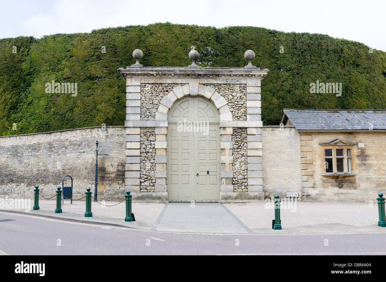 The entrance to Cirencester House which is the home of the Bathurst