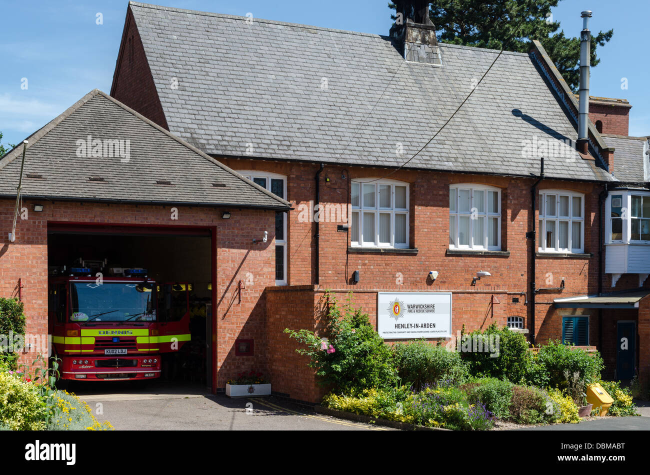 Warwickshire Fire and Rescue Service in Henley-in-Arden, Warwickshire Stock Photo