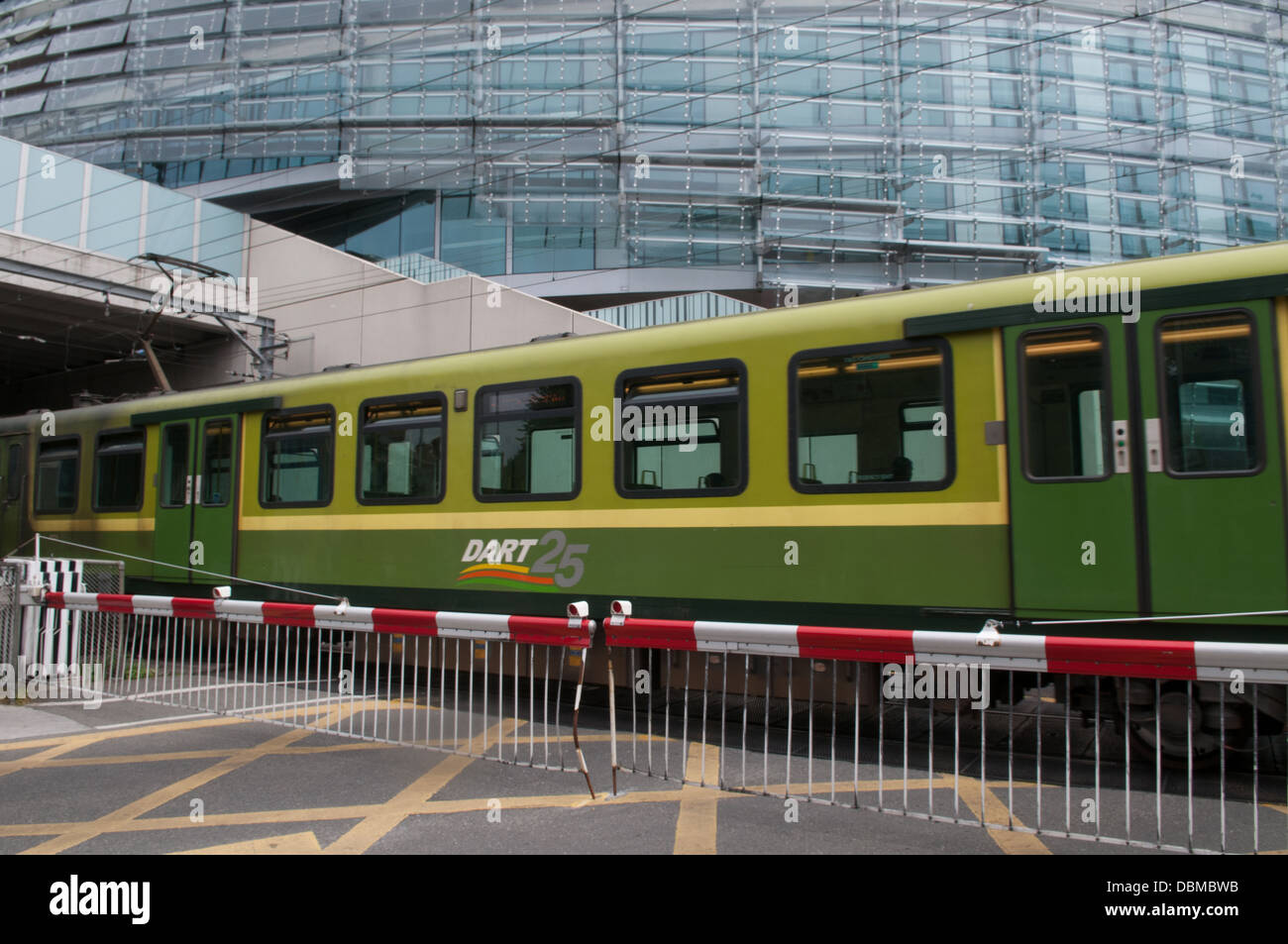 Barrier at Landsdowne Road Station, DART, Dublin, Ireland Stock Photo