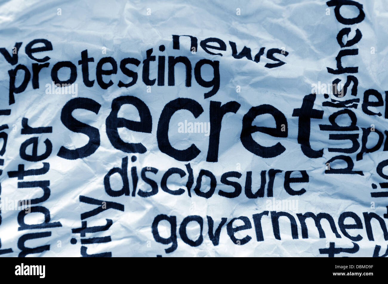 Secret info leaked concept Stock Photo Alamy