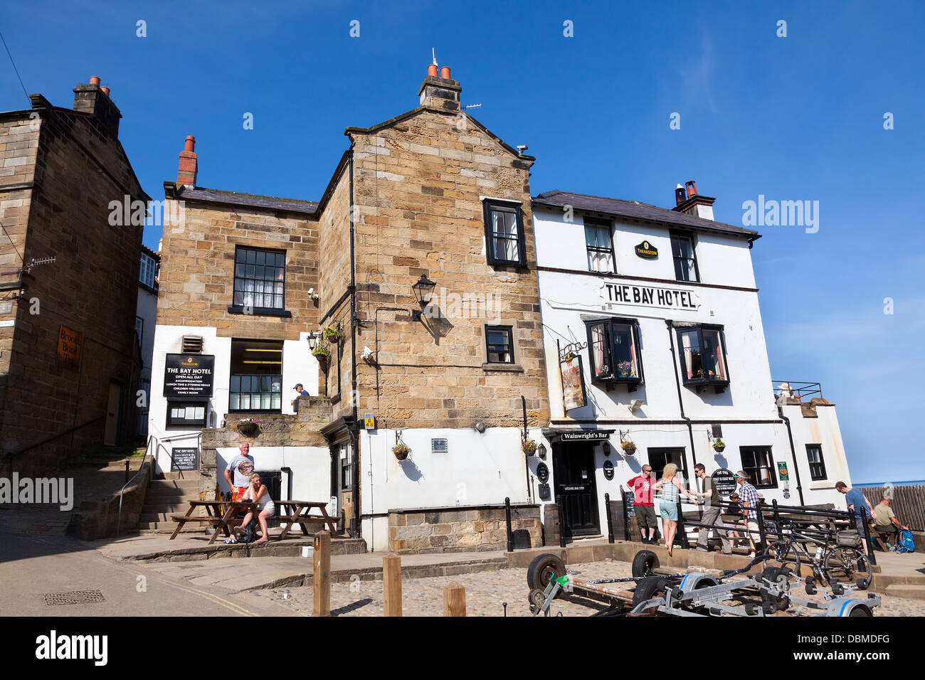 Robin hood's Bay North Yorkshire View of the Bay hotel Stock Photo Alamy