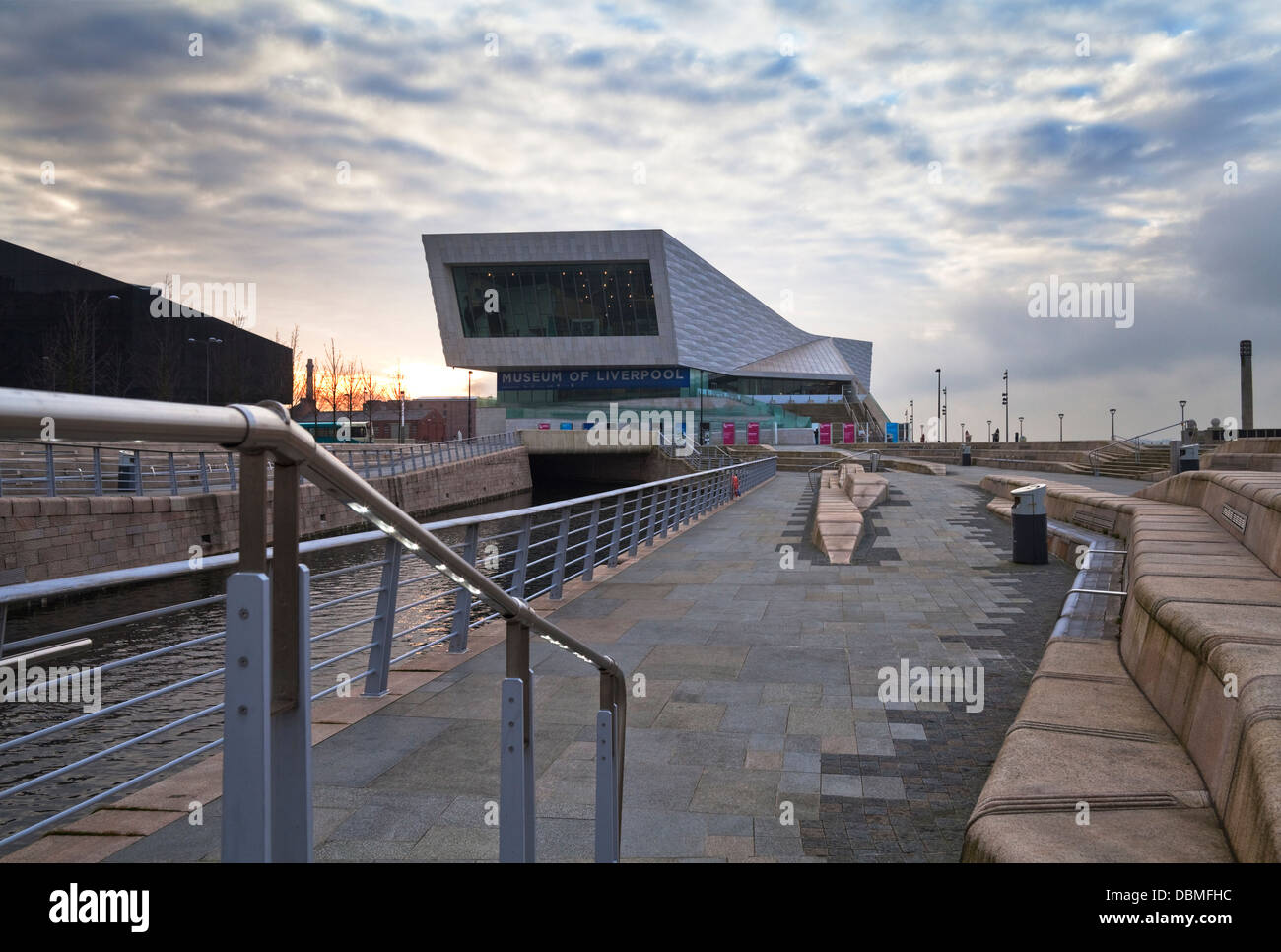 The new Pier Head Ferry terminal, On the banks of the River Mersy, Liverpool, England Stock Photo