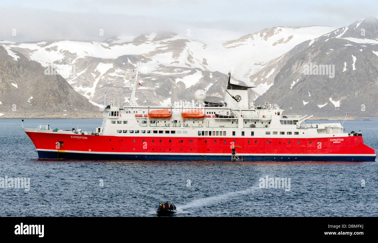 Ms Expedition cruise boat Svalbard Norway Stock Photo