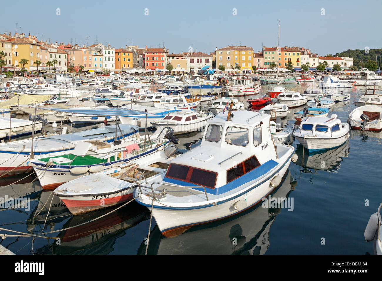 marina, Rovinj, Istria, Croatia Stock Photo
