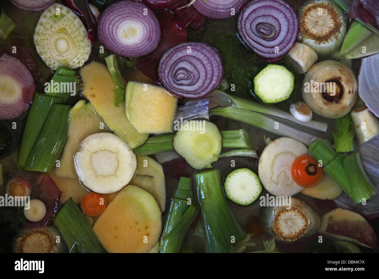 vegetable peelings in water Stock Photo Alamy