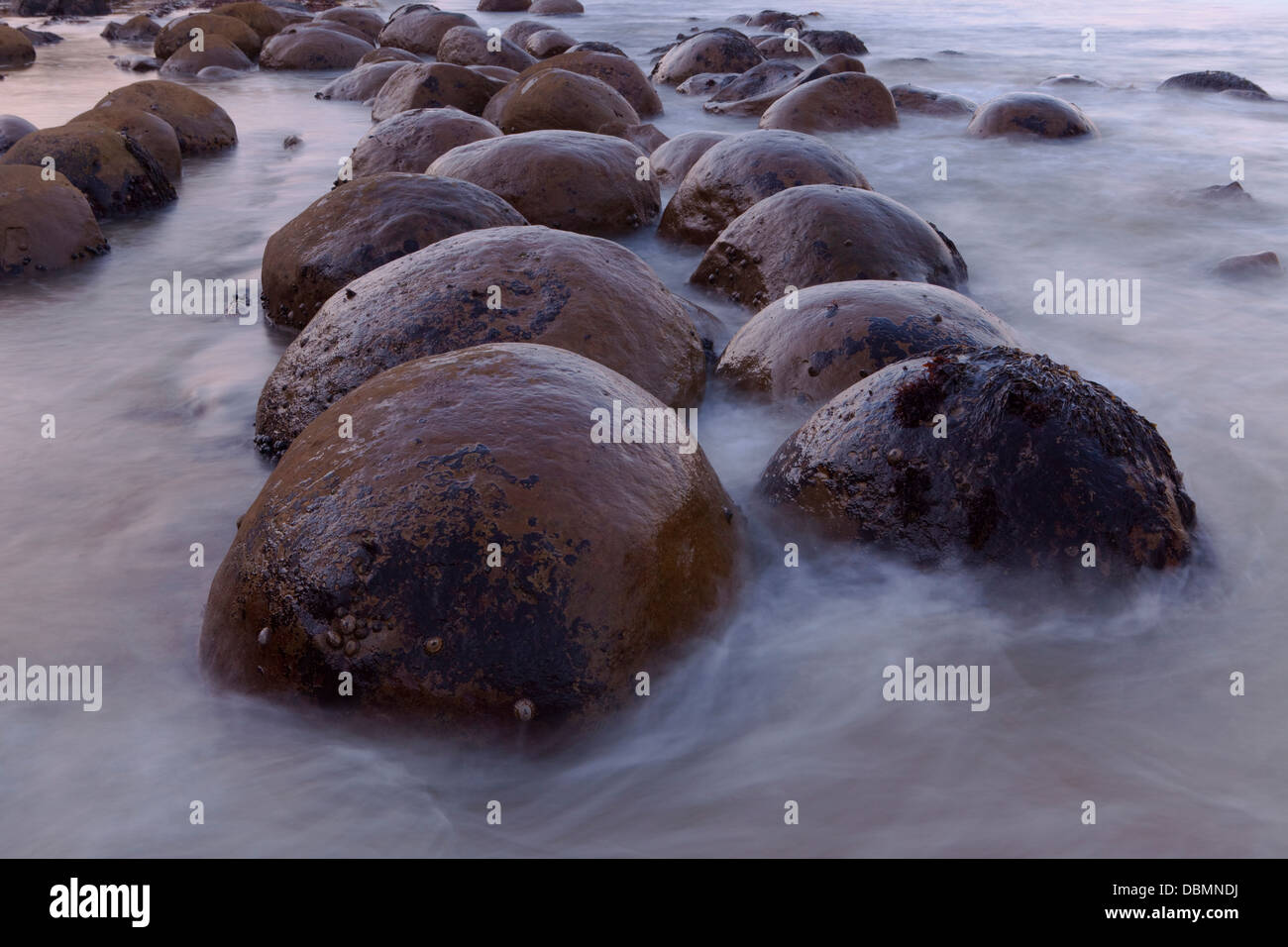 California coastline, Bowling Ball Beach at sunrise, South of Point