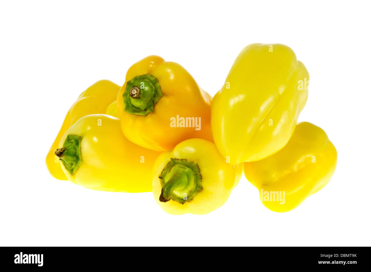 Bell peppers isolated on white background Stock Photo - Alamy