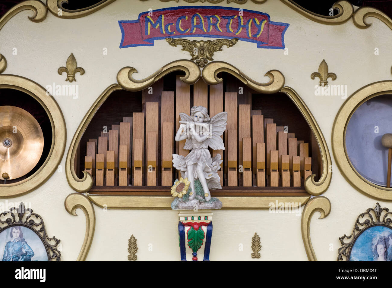 Victorian fairground organ at a steam fair in England Stock Photo